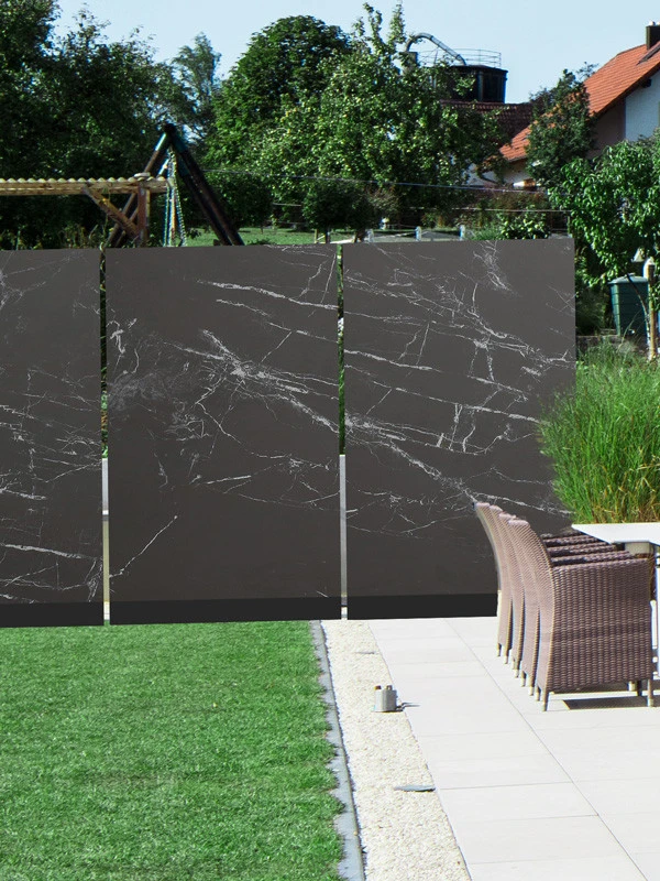 Keramik-Sichtschutz Futura Mit Feuerverzinktem Pfosten – Bild 4